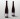 Two wine bottles with labels in the corporate design of the company Wohninvest.